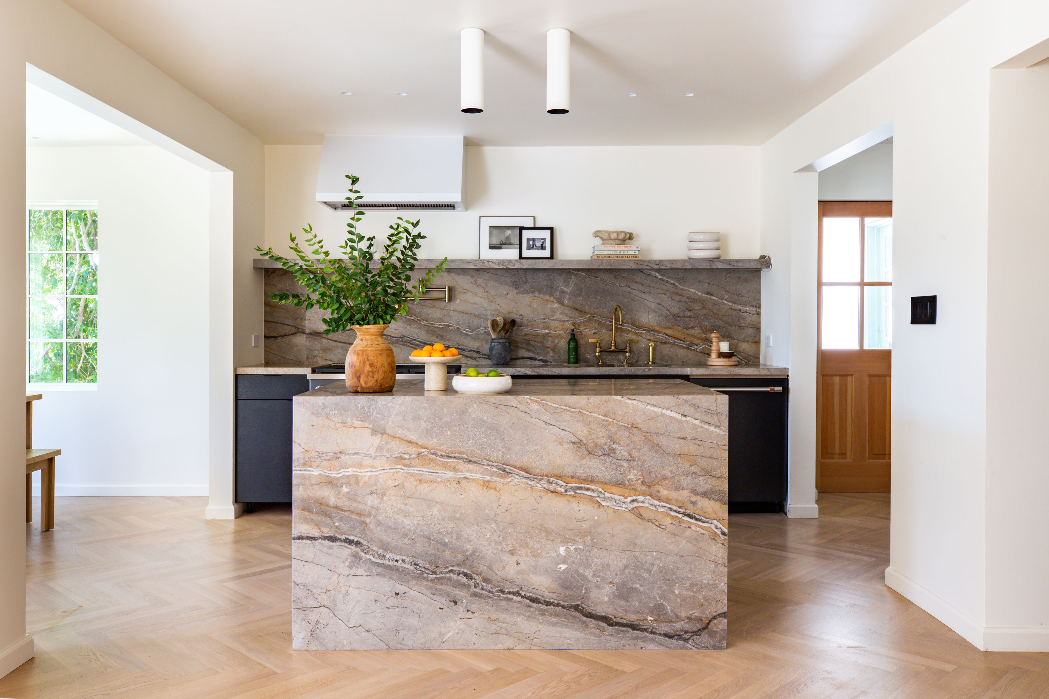 Wood flooring in a kitchen